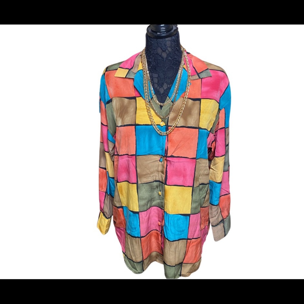 Vintage Le Caviar cocktail blouse